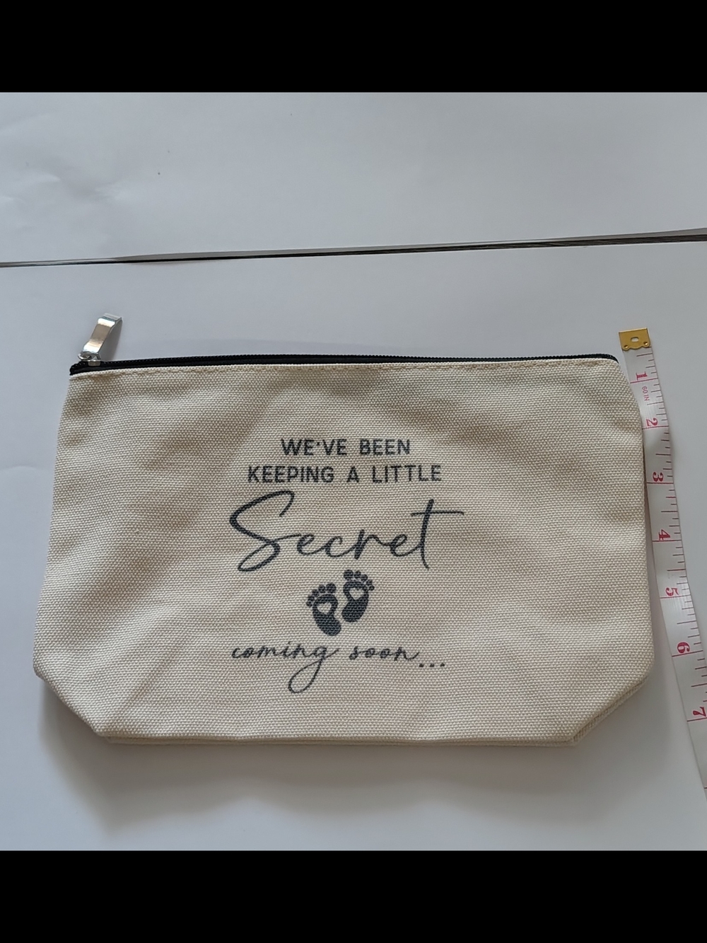 Medium Canvas Zip Pouch Makeup Gift Bag